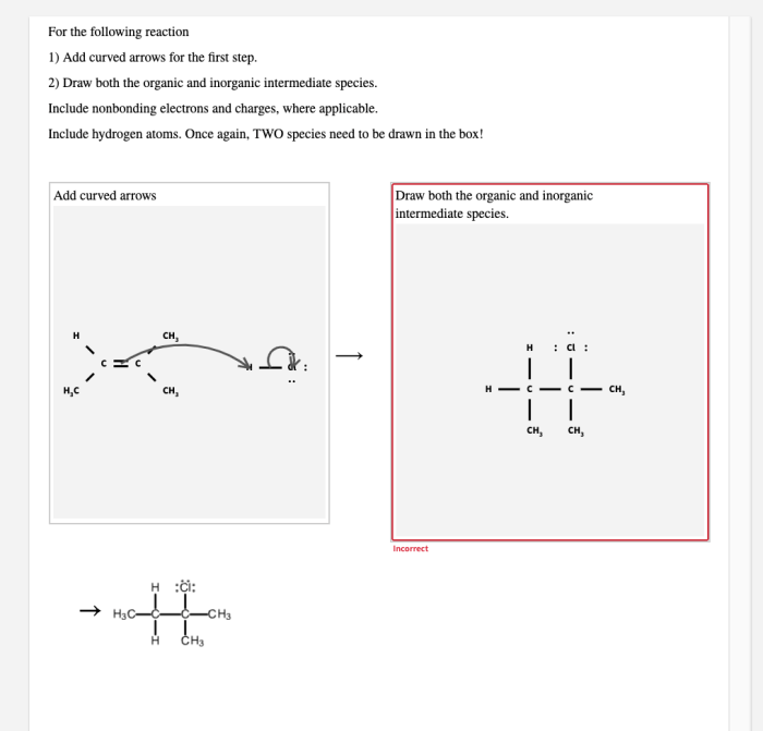 Organic and inorganic intermediate species