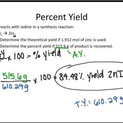 Limiting reactant percent yield worksheet