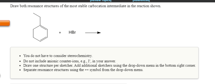 Draw the two major products obtained in the reaction shown